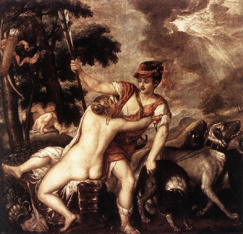 TIZIANO Vecellio Venus and Adonis  R